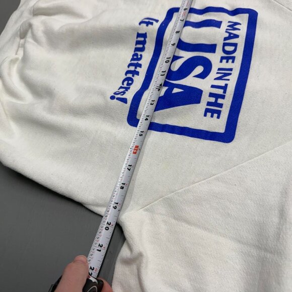 Vintage Made in USA It Matters White 90s Sweatshirt Large - Picture 5 of 6